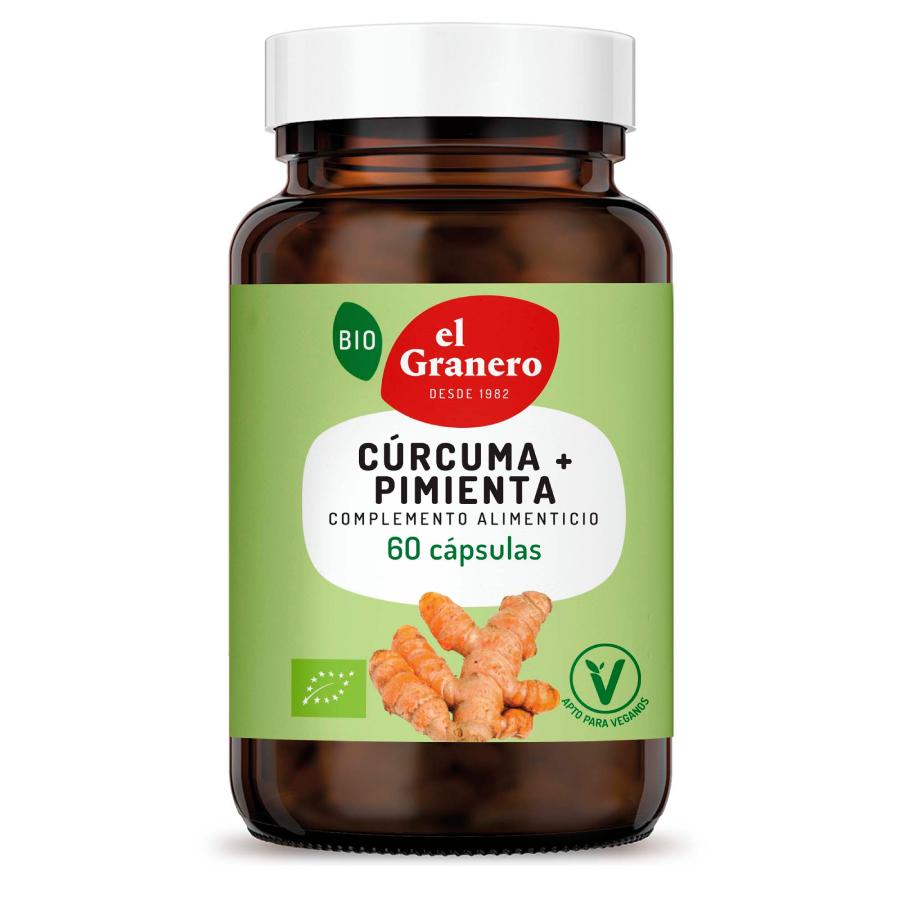 Kurkuma + Pfeffer BIO El Granero, 60 Kapseln