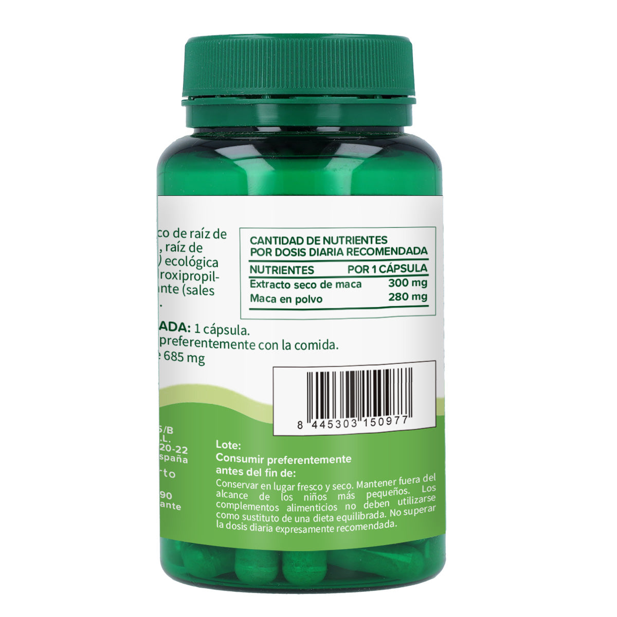 Andean Maca 1500 mg Planeta Huerto 30 vegetarian capsules