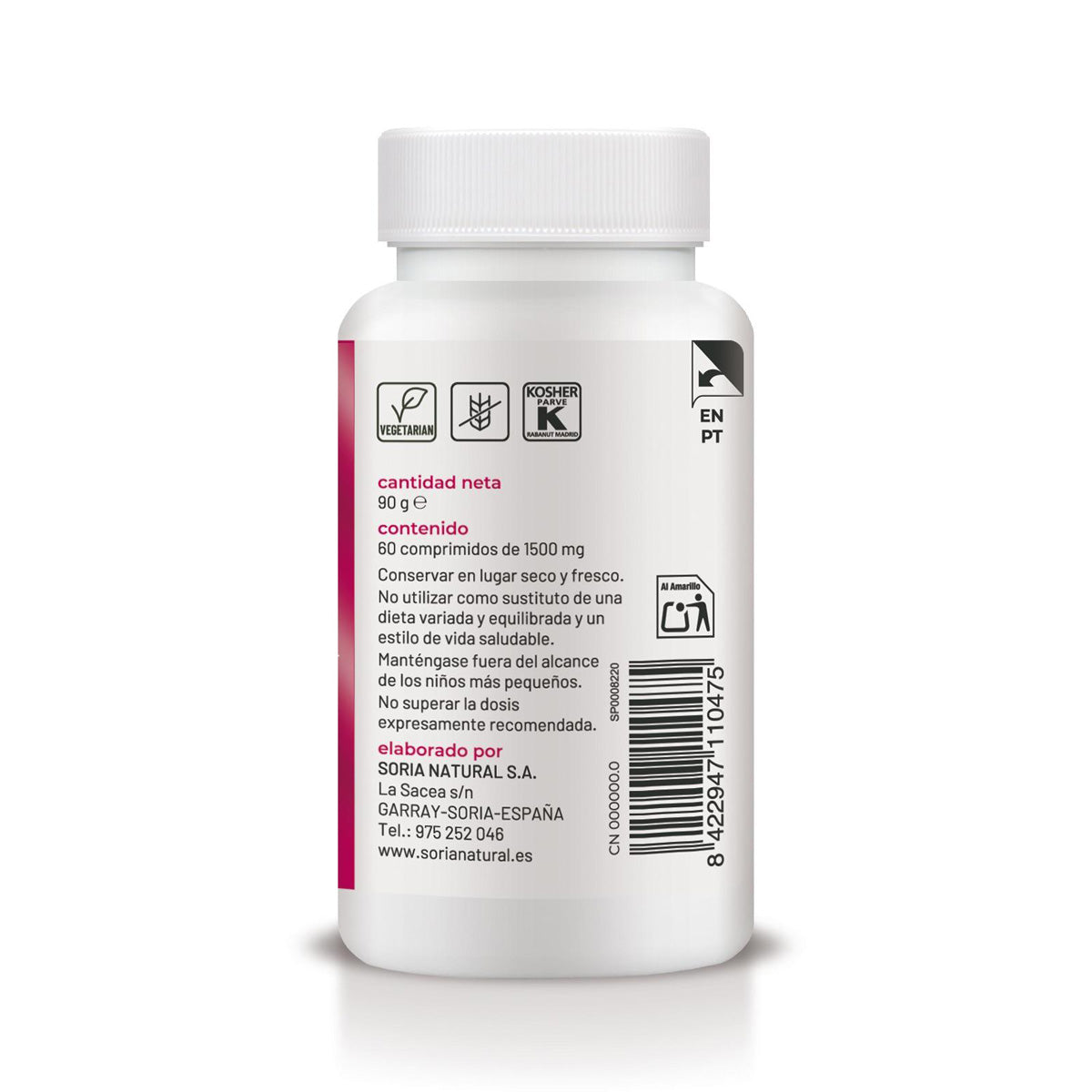 Vitamin D3+MG med fördröjd frisättning, Soria Natural, 60 tabletter