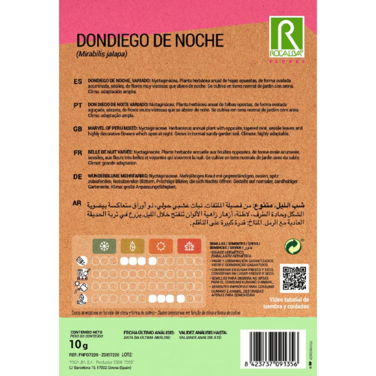 Nasiona Dondiego de noche, różne