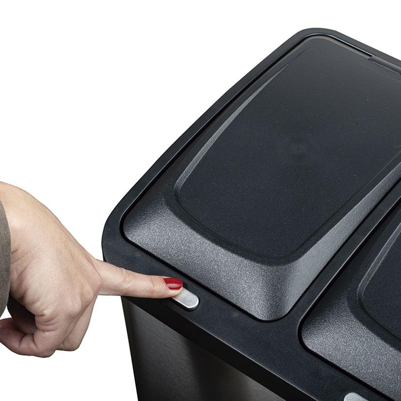 Poubelle écologique à pédale 3 compartiments Habitex 32 L (reconditionnée)