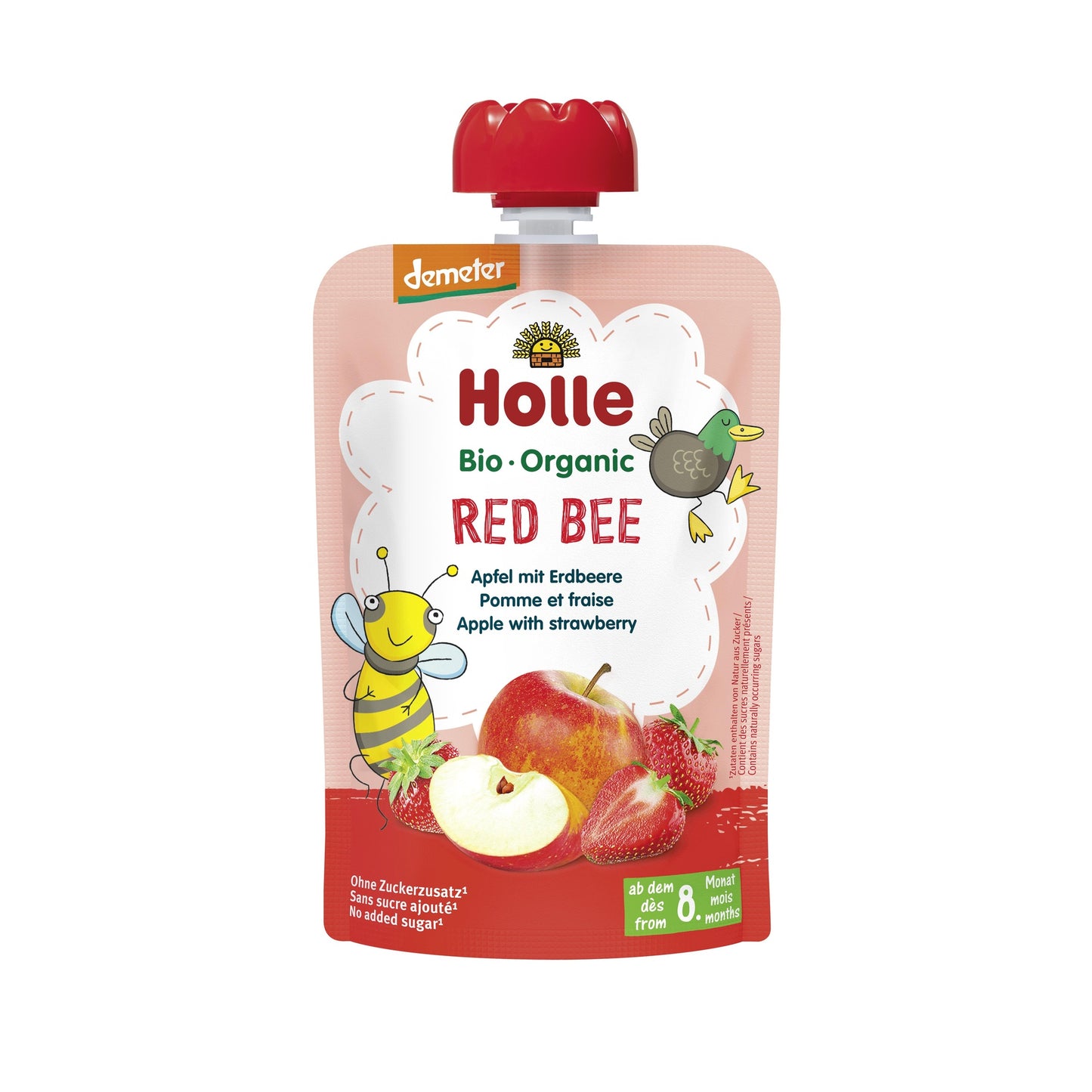 RED BEE - Jabłko i truskawka (od 8. miesiąca) Eco/Dem Holle 100 g