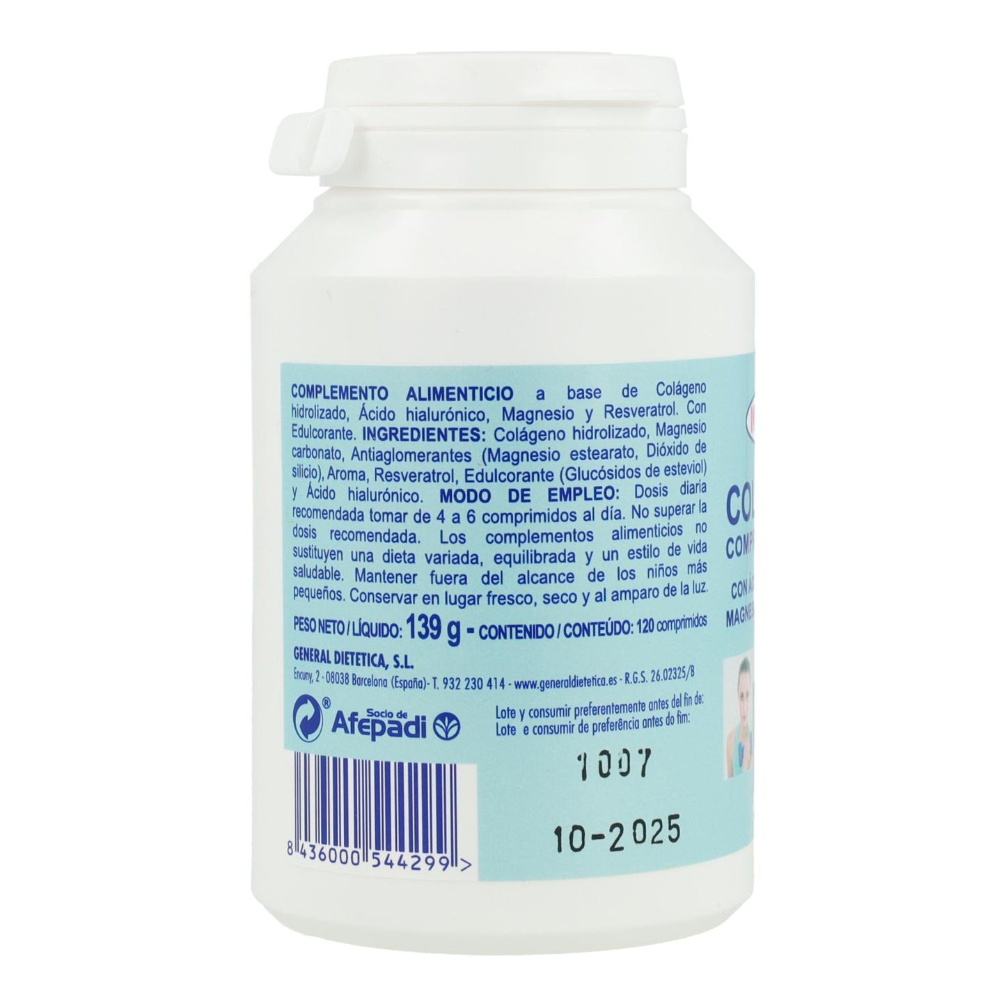 Kollagen mit Hyaluronsäure, Magnesium und Resveratrol Integralia, 120 Tabletten