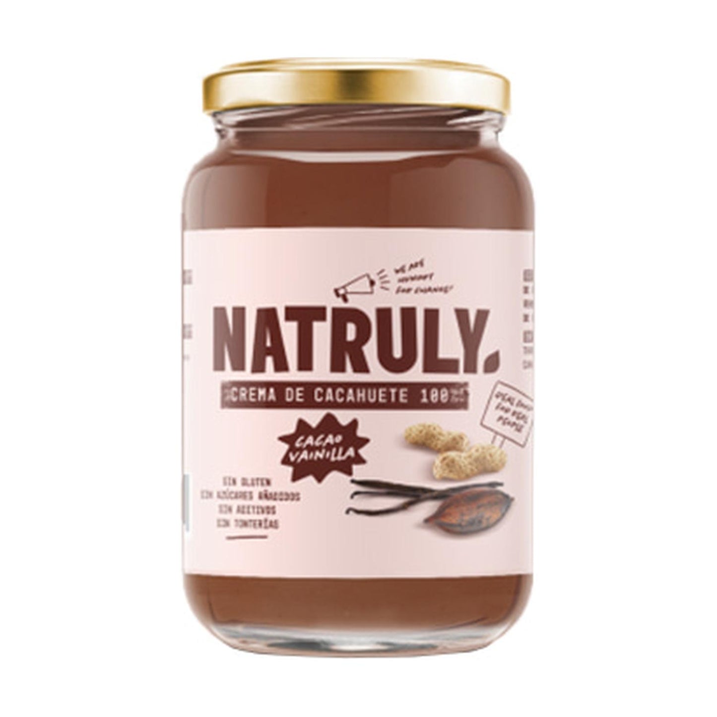 Erdnusscreme Kakao und Vanille Natruly 500 g