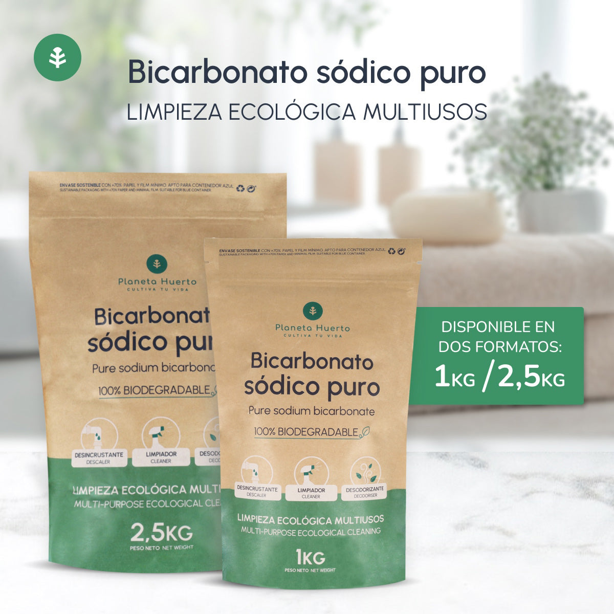 Opakowanie 3xWęglan sodu Planeta Huerto 1 Kg