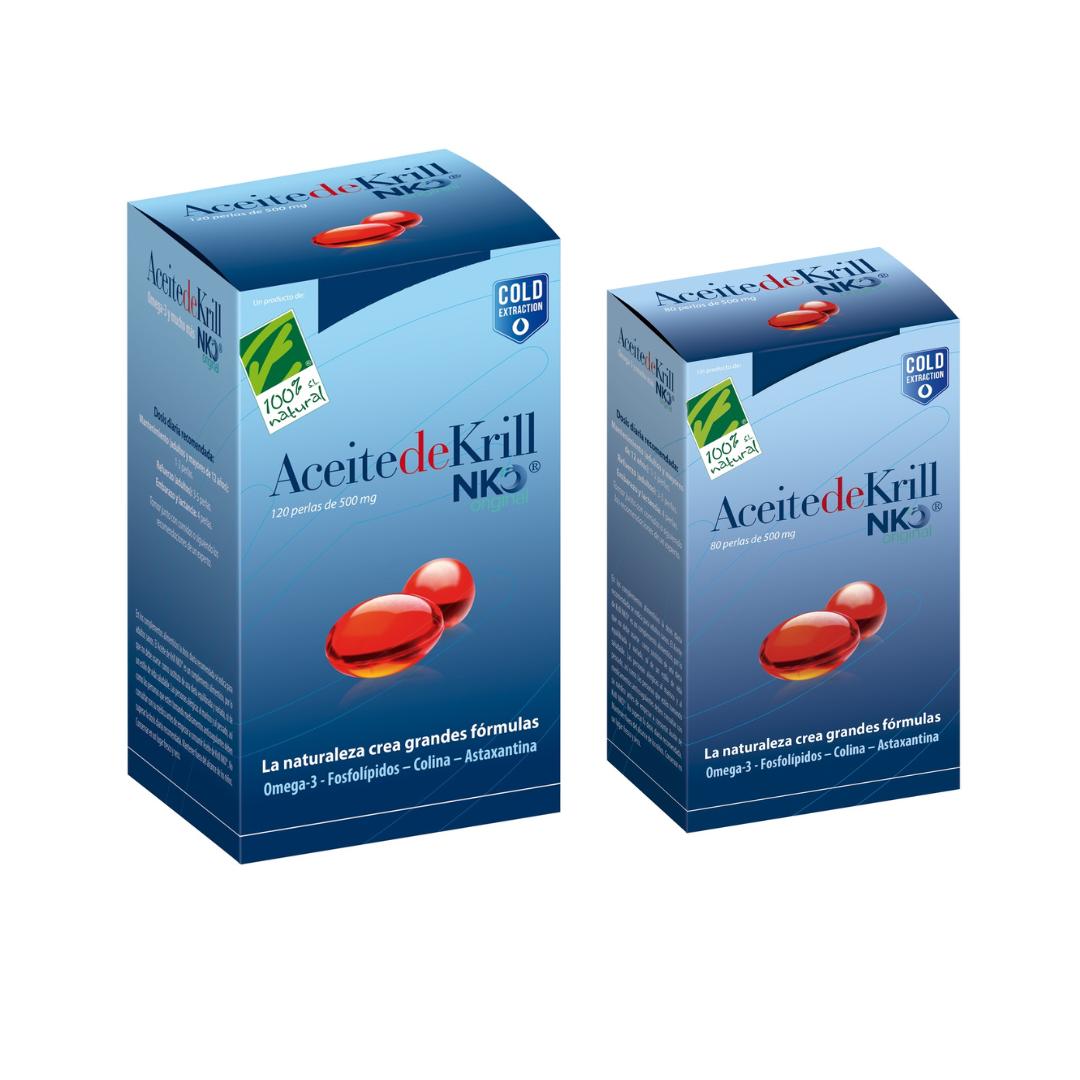 Pack of NKO Krill Oil 500 mg 100% natural 200 capsules