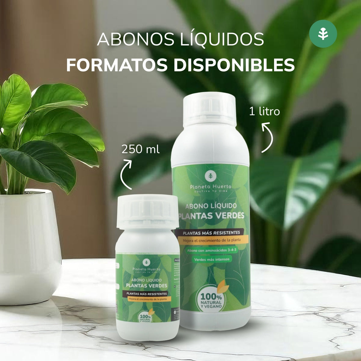 Liquid Fertiliser for Green Plants Planeta Huerto 1 l