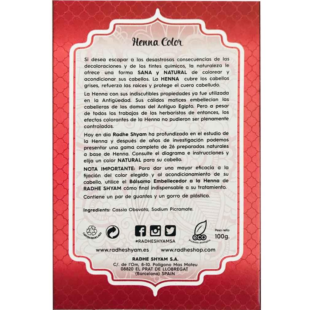 Henna poeder mahonie Radhe Shyam 100 g