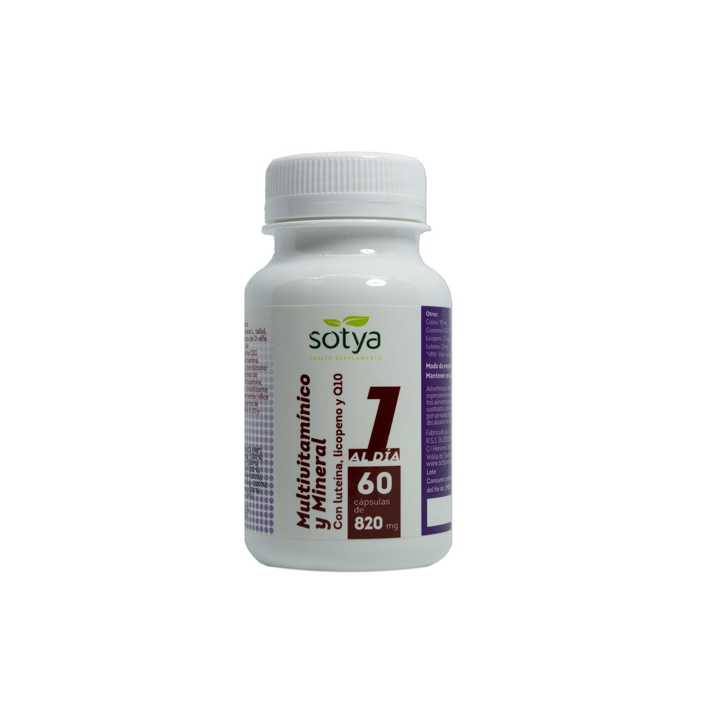 Multivitaminico e minerale Sotya 820 mg 60 capsule