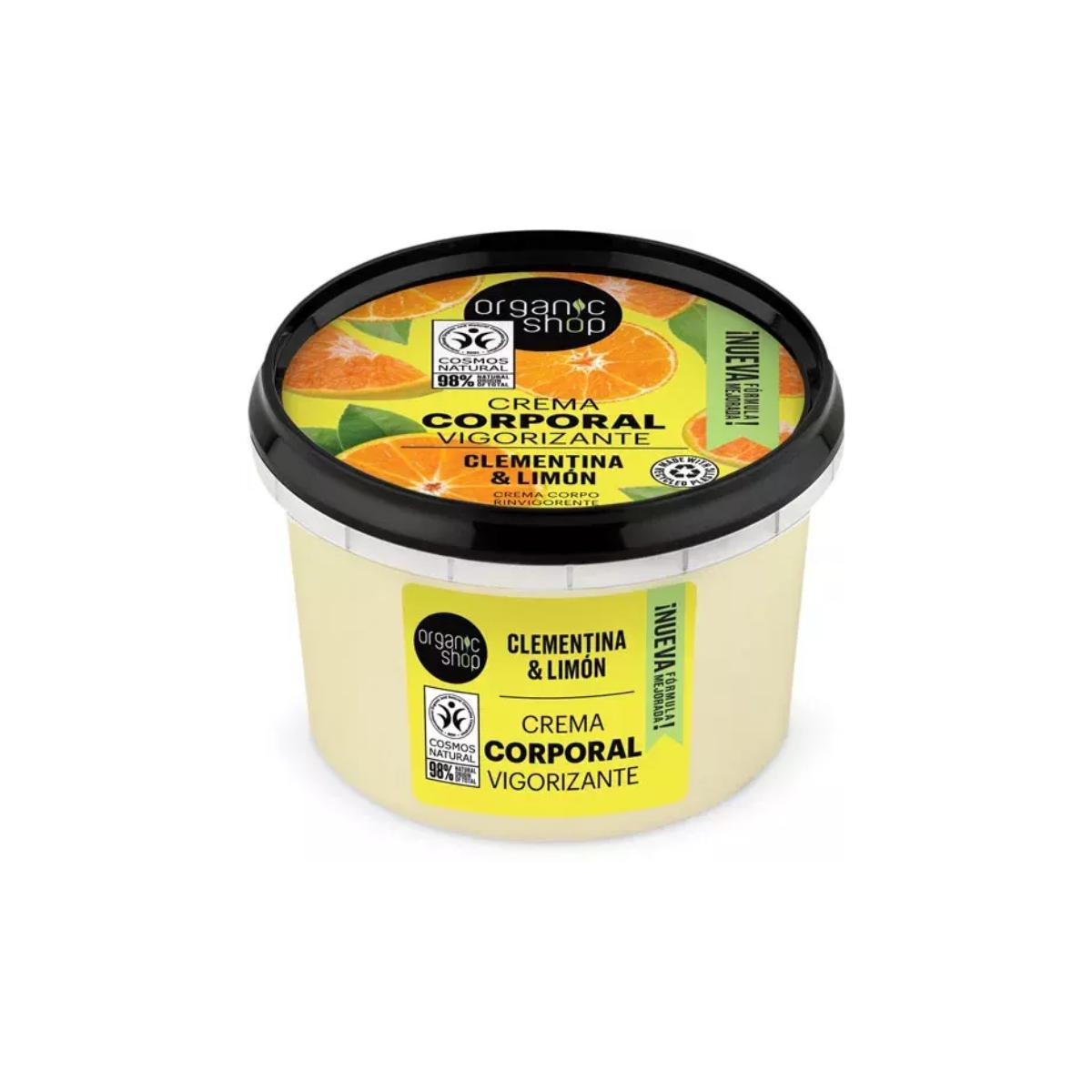 Belebende Körpercreme mit Clementine und Zitrone, Organic Shop 250 ml
