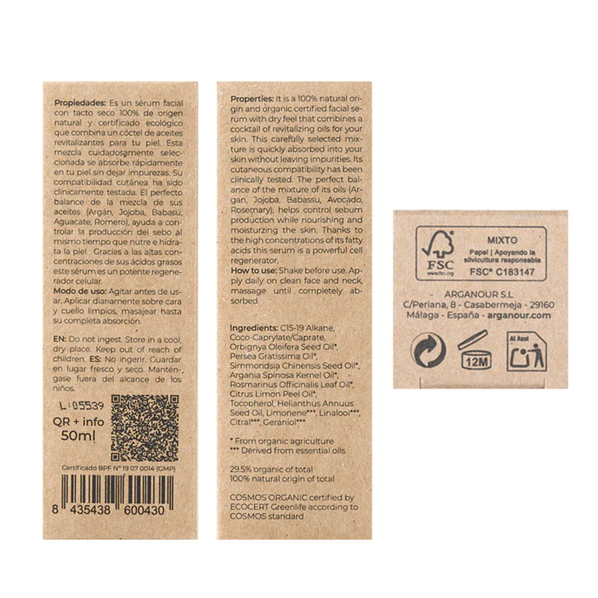 Serum 12 Facial Oily Arganour 50 ml