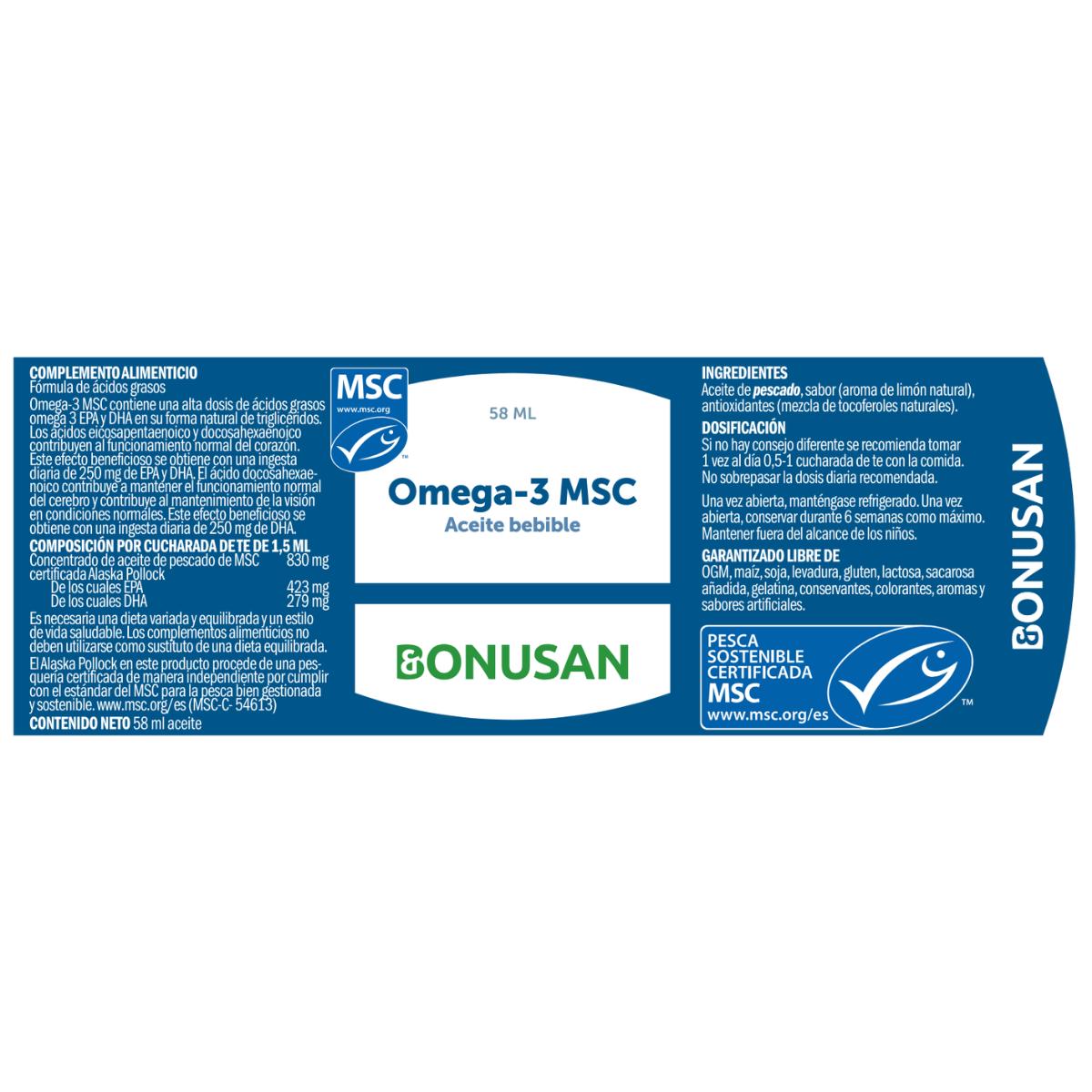 Omega-3 MSC Drickbar olja Bonusan 58 ml