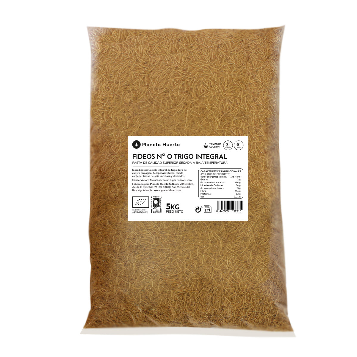 Pâtes n° 0 au blé complet ECO Planeta Huerto 5 kg