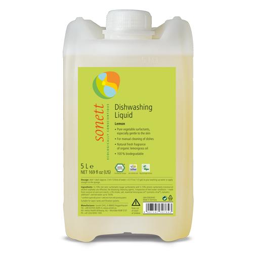 Detergente liquido per piatti a mano al limone Sonett 5 L