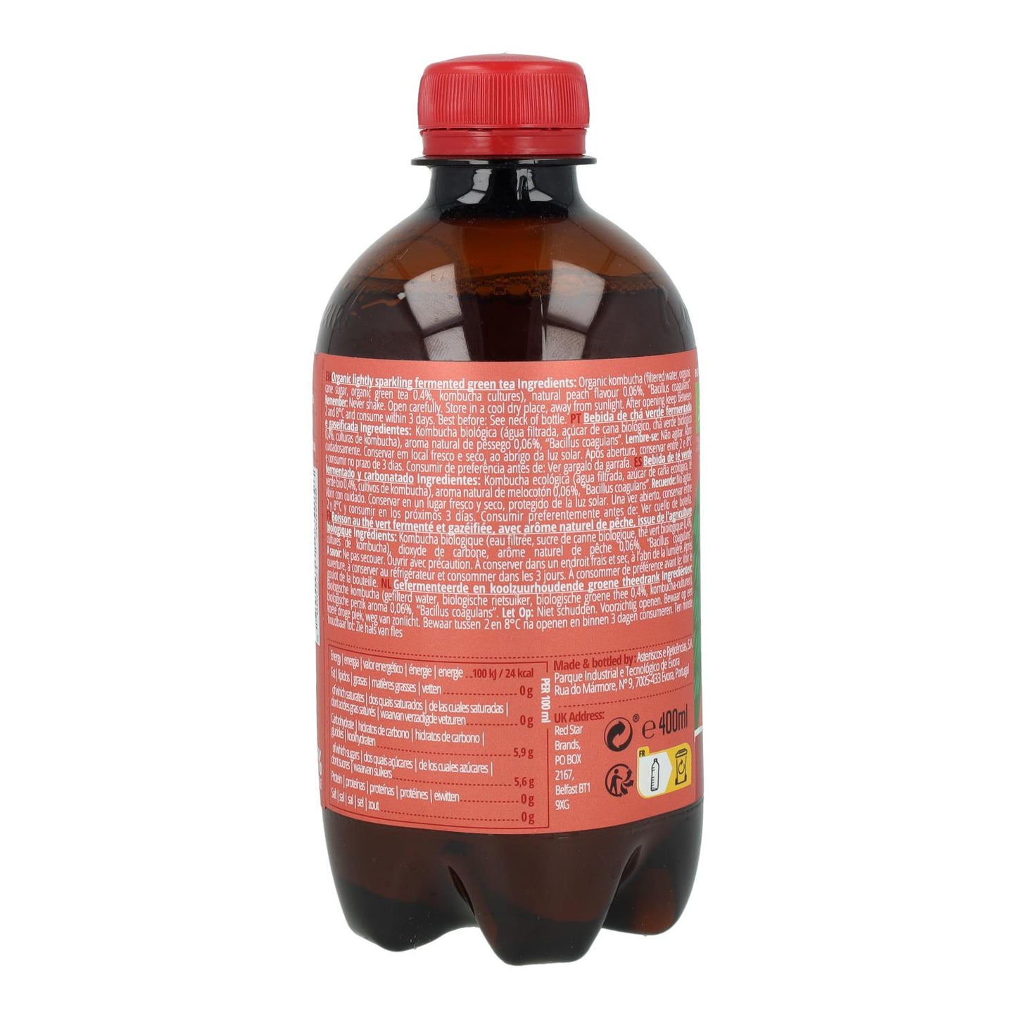 Kombucha alla pesca biologico Captain Kombucha 400 ml