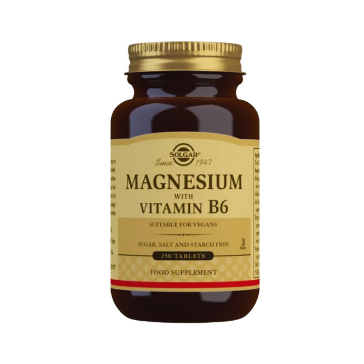 Magnesium mit Vitamin B6 – Solgar 250 Tabletten