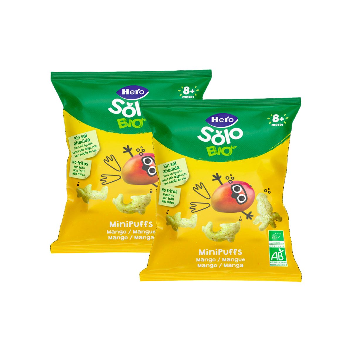 Pack of 2 Organic Mango Snacks 18 g-Hero Solo