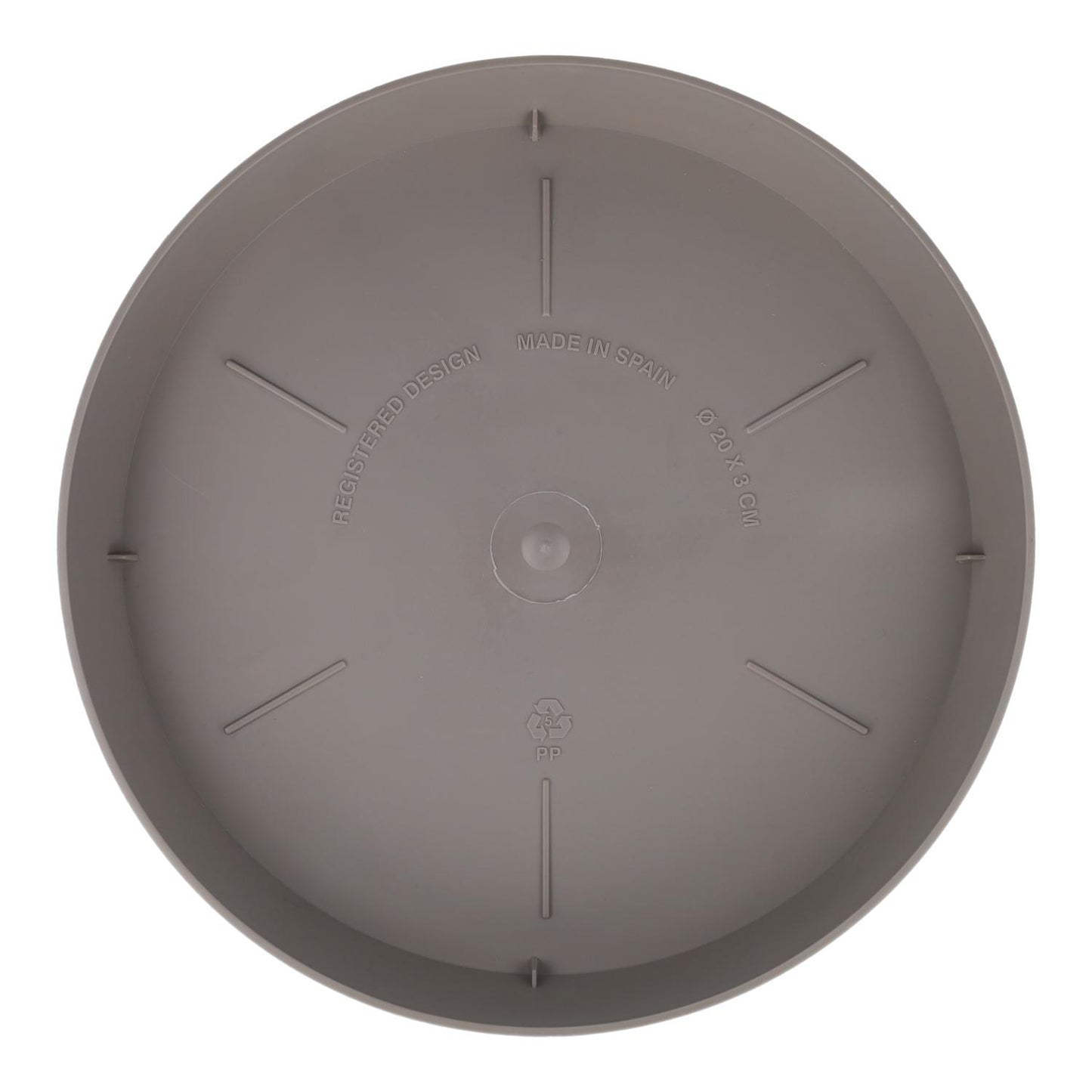 Taupe gekleurde schaal voor plantenpotten D 17 x 2,5