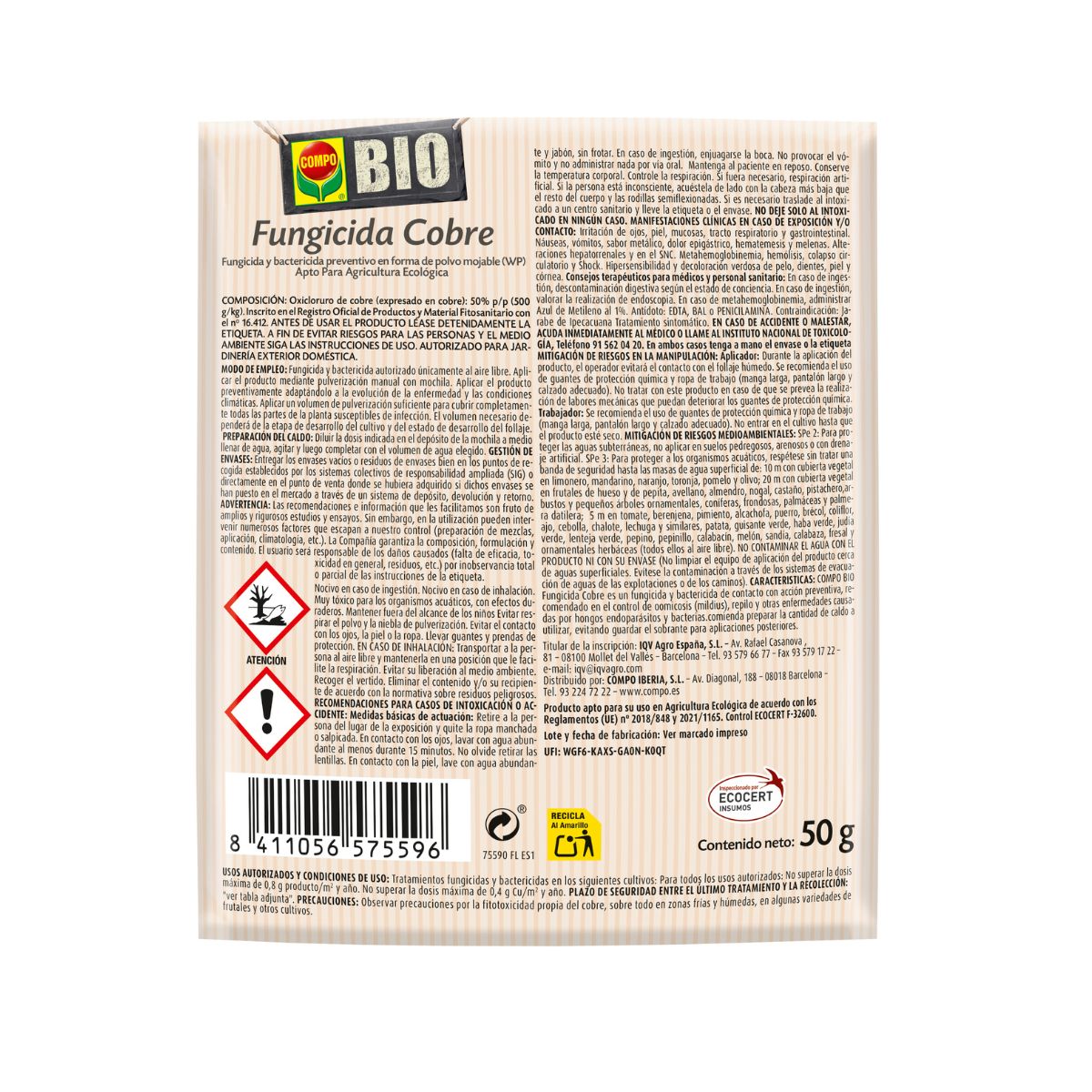 Compo Organic Copper Fungicide 50 g