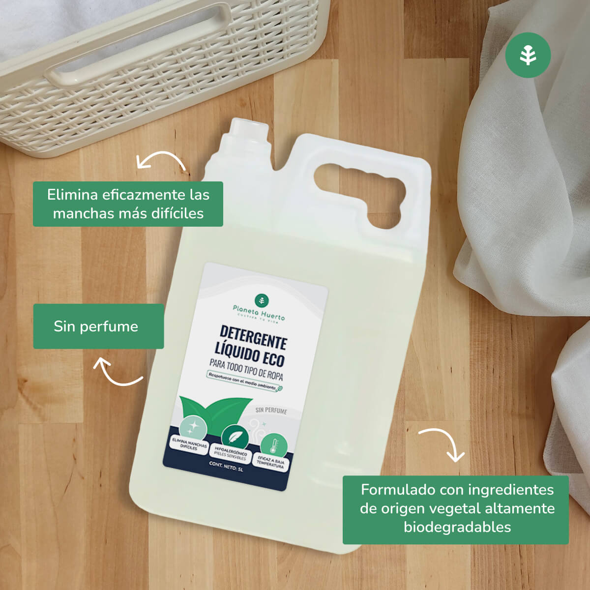 Planet Garden 5 Litres ECO Unscented Liquid Laundry Detergent 5 Litres