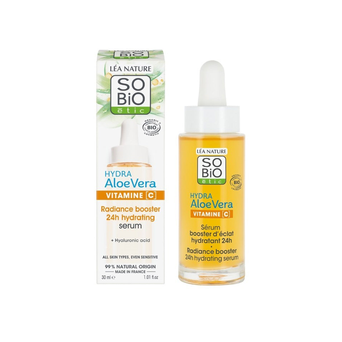 Siero viso illuminante idratante Sobio 30 ml
