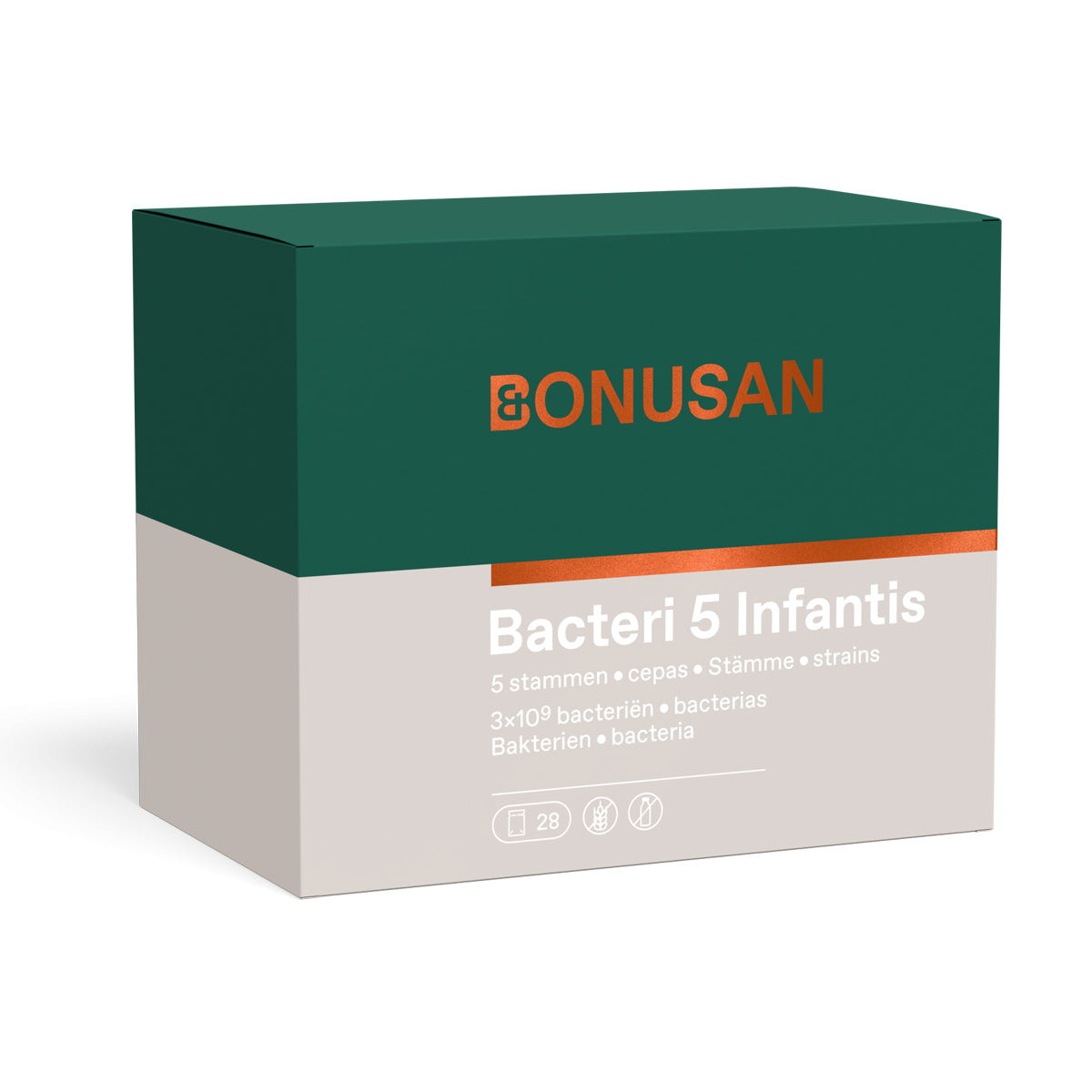 Opakowanie 2x Bacteri 5 Infantis Bonusan 2x28 saszetek