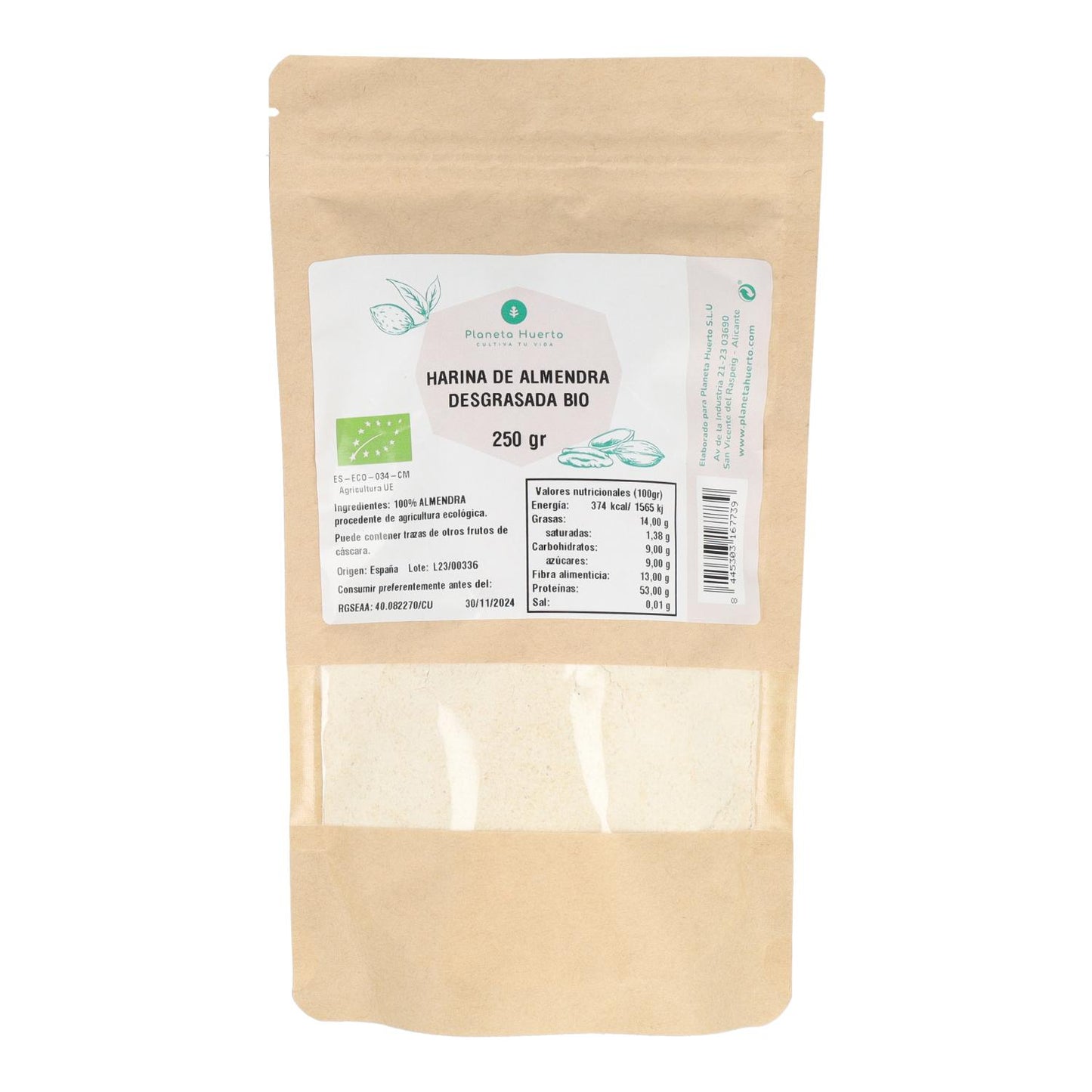 Defatted almond flour (Almond protein) ECO Planeta Huerto 250 g