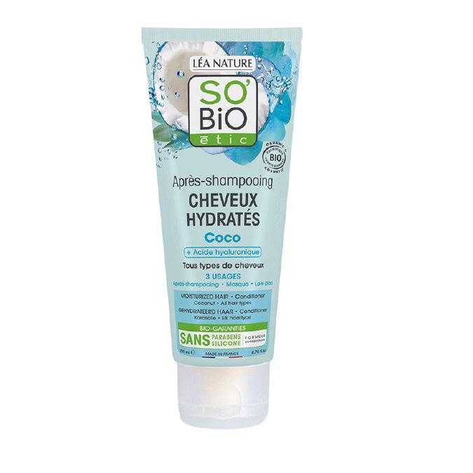 So'Bio étic fuktgivande balsam med kokos & hyaluronsyra 200 ml