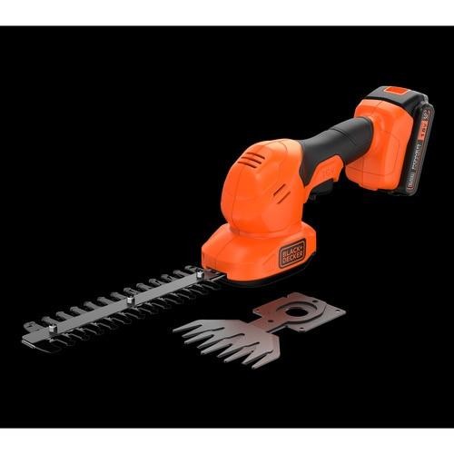 Set mit Rasenschere + Heckenschere mit 18-V-2-Ah-Lithium-Akku Black+Decker BCSS18D1-QW