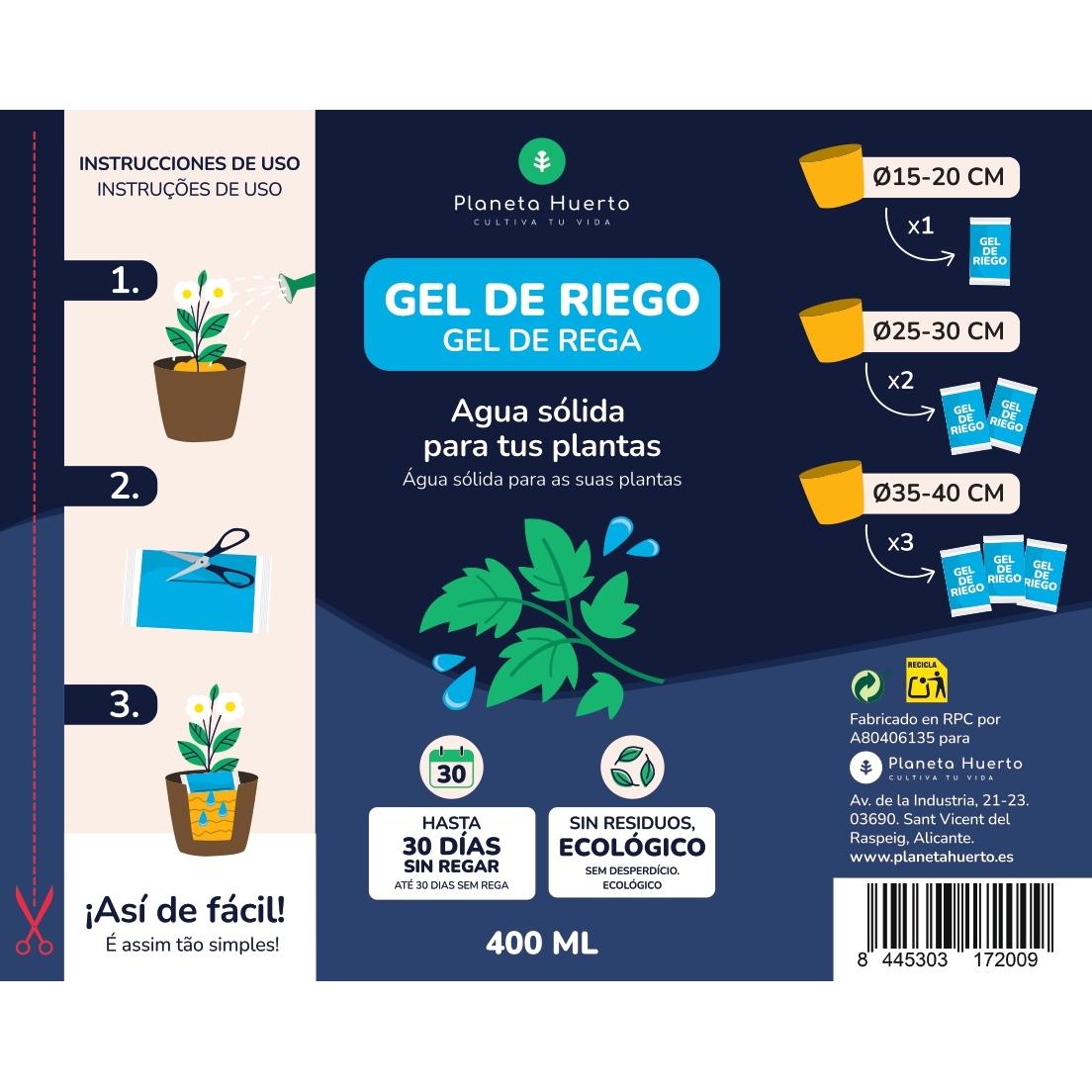 Pack 4 x Planet Garden Gel d'arrosage 400 ml