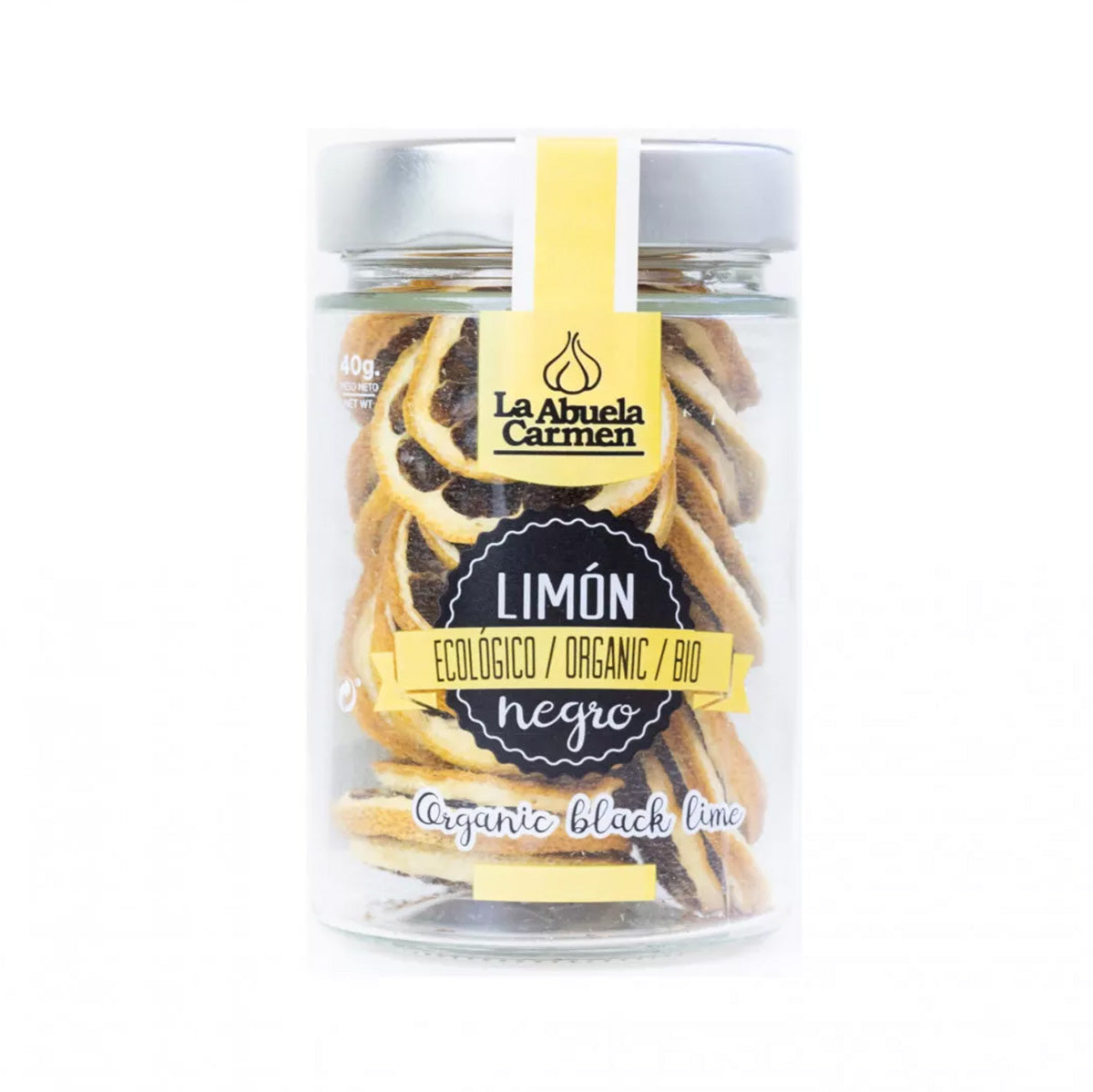 Limón negro en rodajas ecológico, La abuela Carmen, 40g