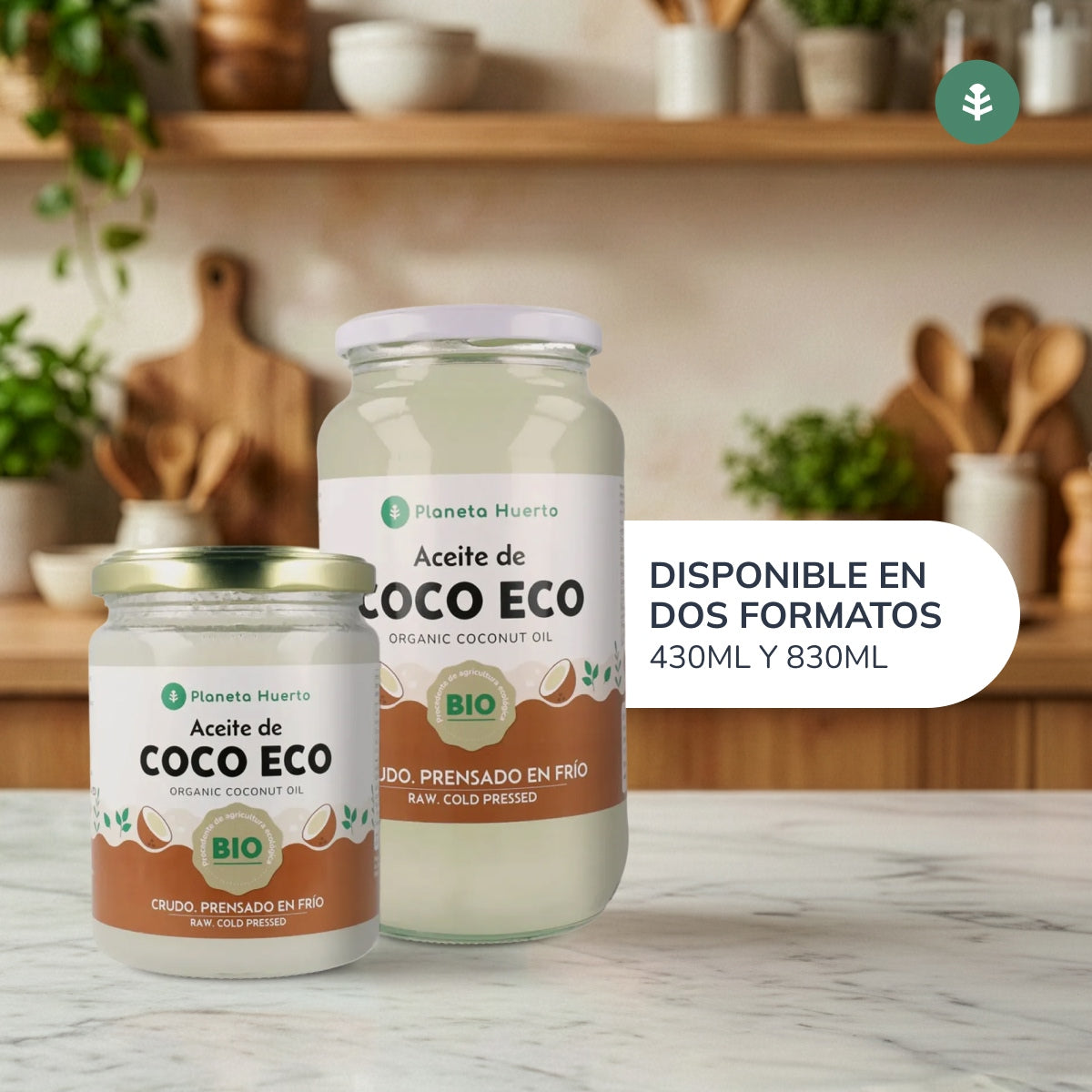 Aceite de coco ECO Planeta Huerto 860 ml