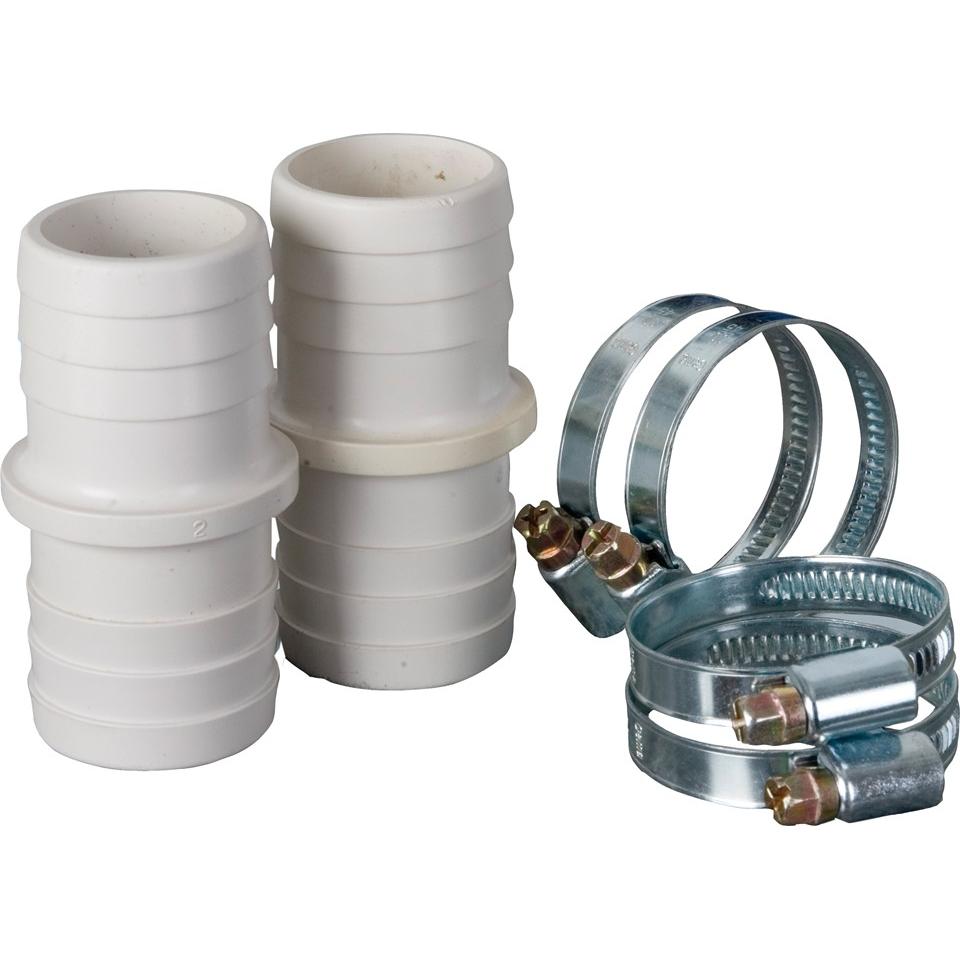 Kit 2 connettori di unione tubi flessibili Ø 38 mm + 4 fascette Gre