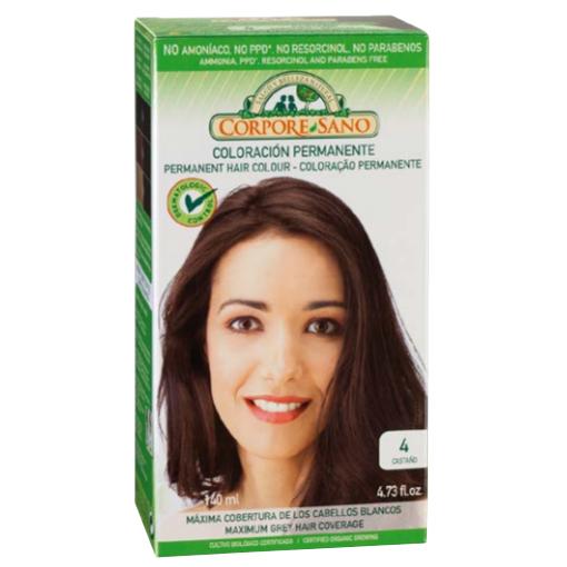 Permanente haarverf nr. 4 kastanjebruin Corpore Sano 140 ml