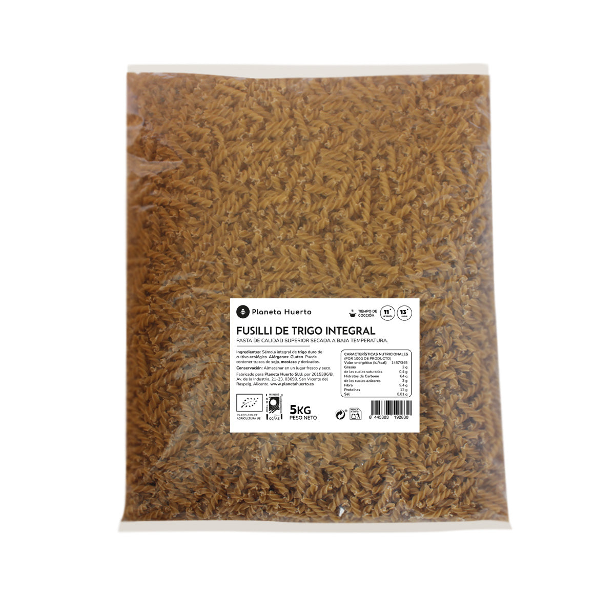 Bio-Vollkorn-Fusilli von Planeta Huerto, 5 kg