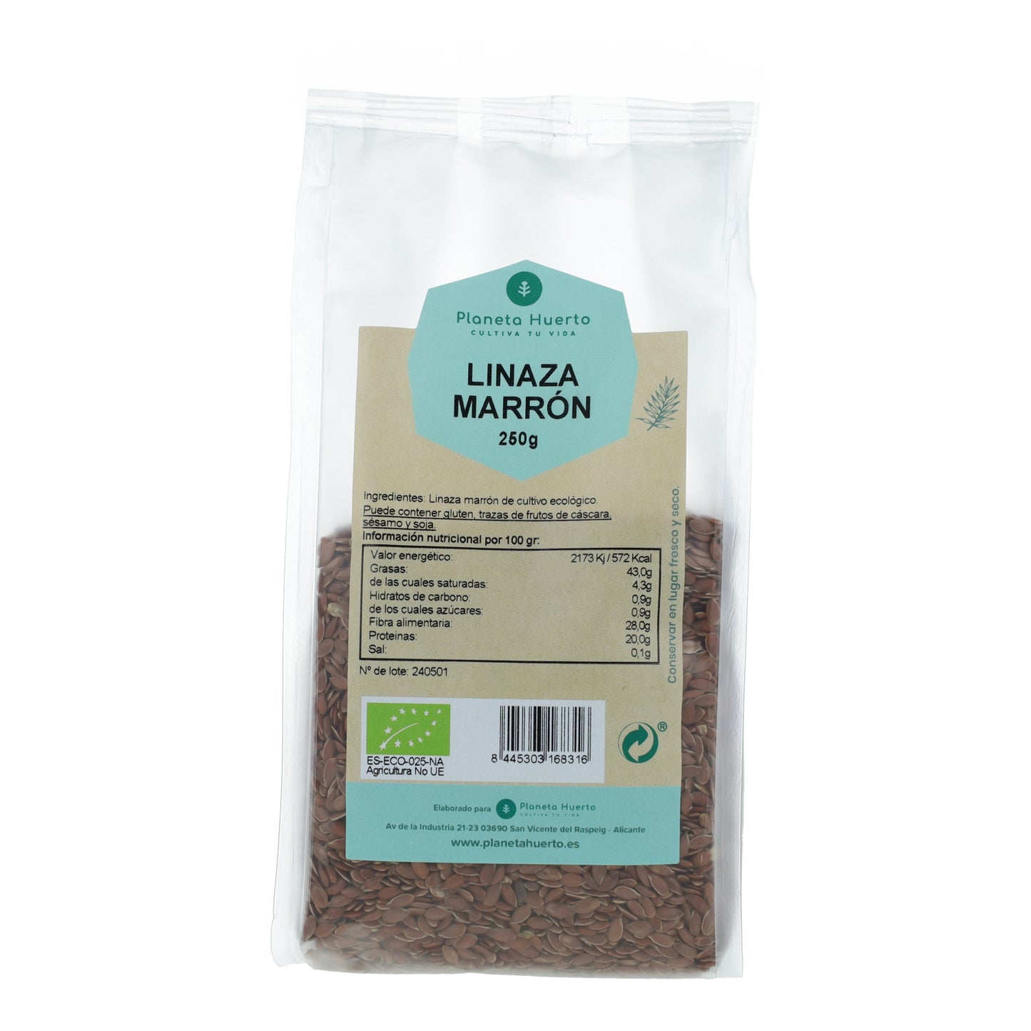 Semi di lino marroni ECO Planeta Huerto 250 g