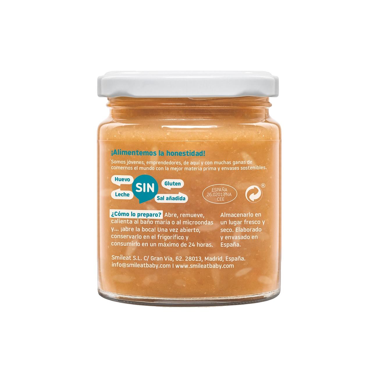 Pakket met 12 potjes rijst met zalm en erwten ECO CA CHI TOS Smileat, 230 g