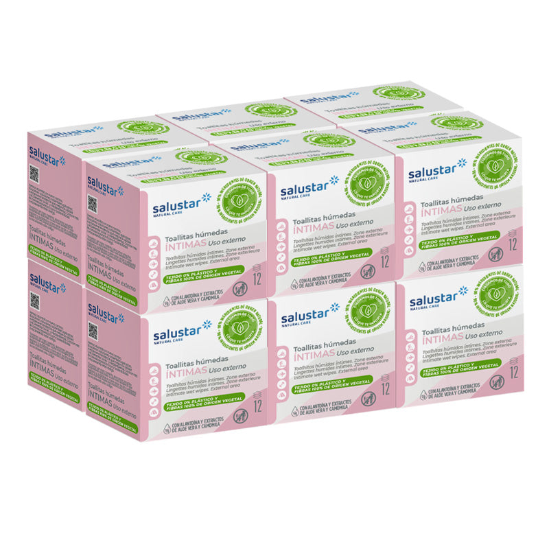 Salviettine umidificate idratanti per l'igiene intima, Salustar, Monod 12 pz
