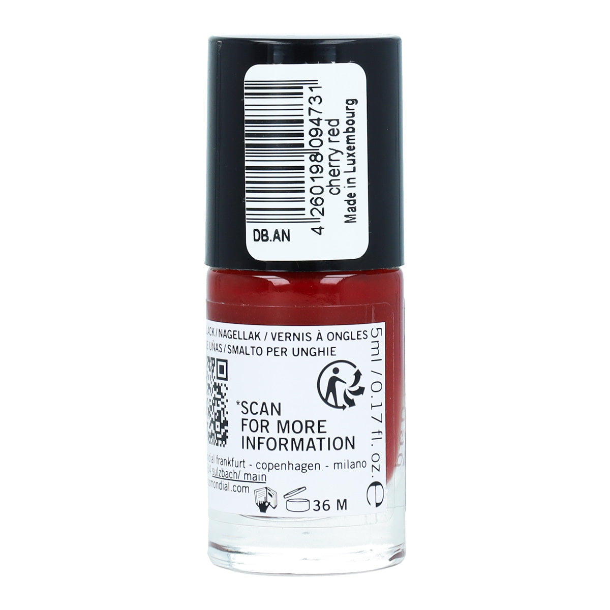Lakier do paznokci Cherry red Benecos 5 ml
