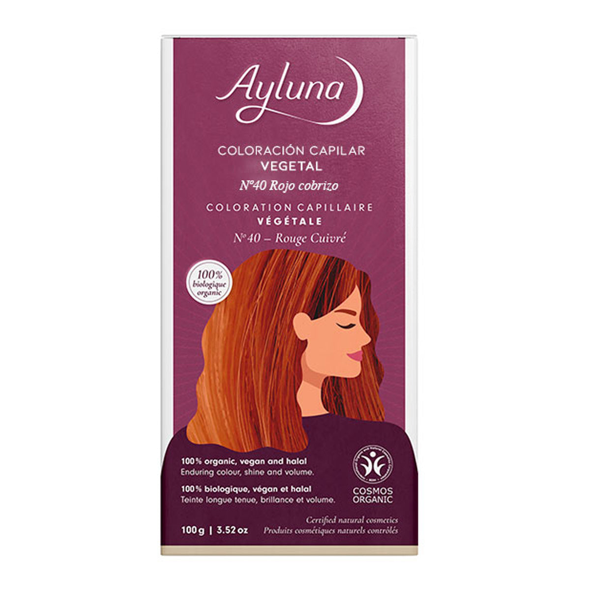 Ayluna Copper Red Vegetable Colouring 40, AYLUNA, 100 g