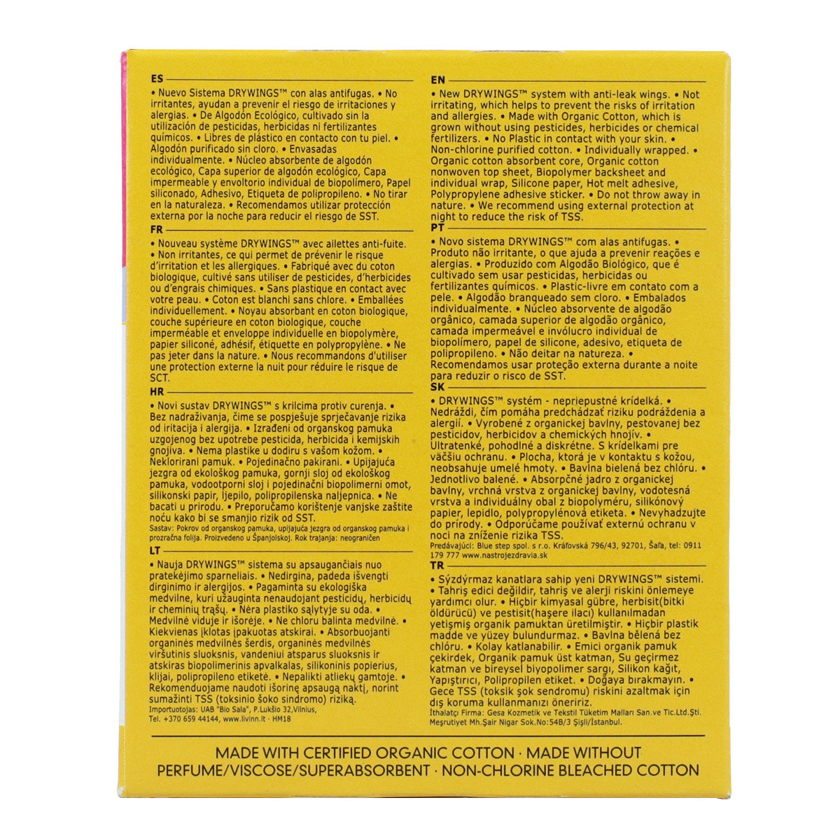 Masmi 100% katoenen maandverband met vleugels, dag 100 stuks