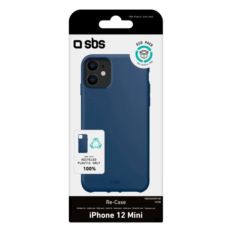 Plastikowe etui z recyklingu na iPhone'a 12 Mini niebieskie SBS