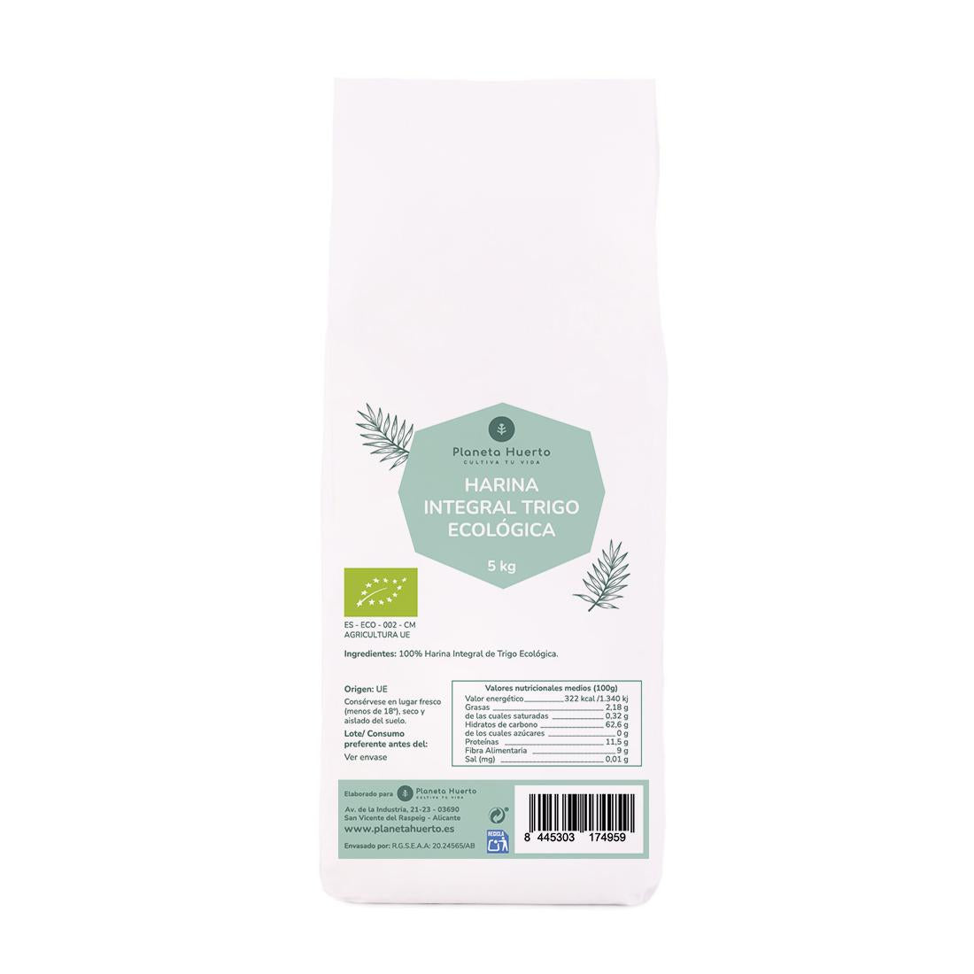 Volkoren tarwemeel Eco Planet Garden 5 kg