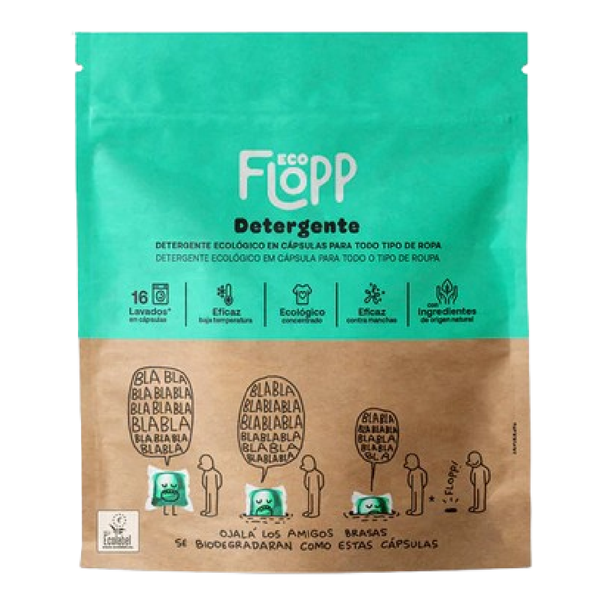 Detergent do prania BIO Eco Pack Flopp 16 kapsułek