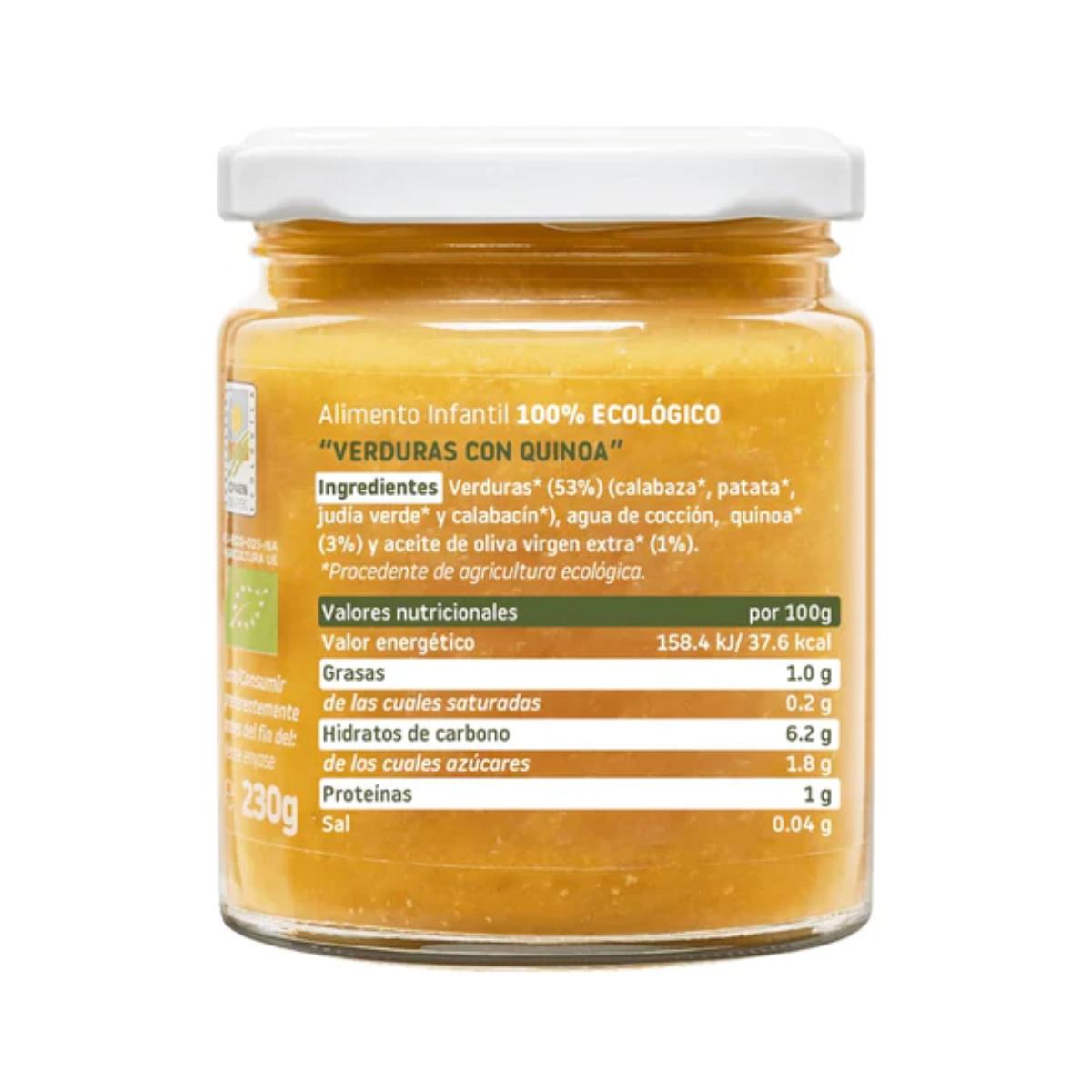 Burk med ekologiska grönsaker och quinoa Smileat, 230 g