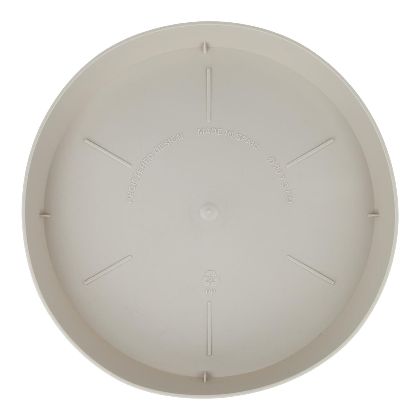 Piatto vaso Tes color crudo D 17 x 2,5