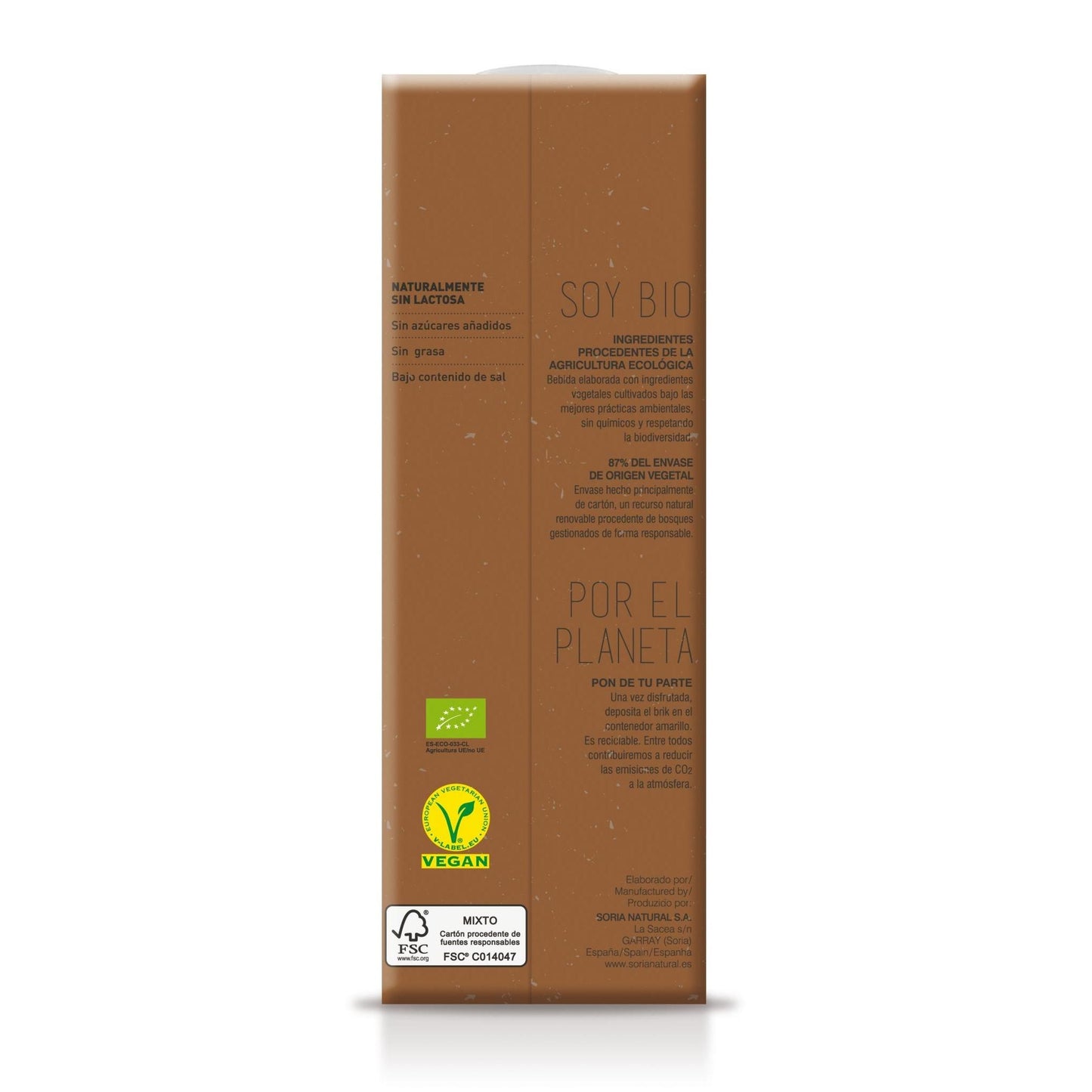Bevanda d'avena con cacao biologico Soria Natural 1 L