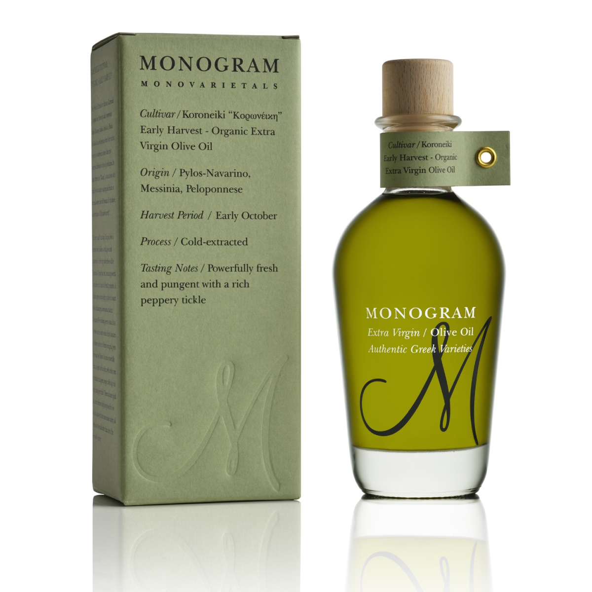 Extra vierge olijfolie Koronéiki vroege oogst Monogram 250 ml