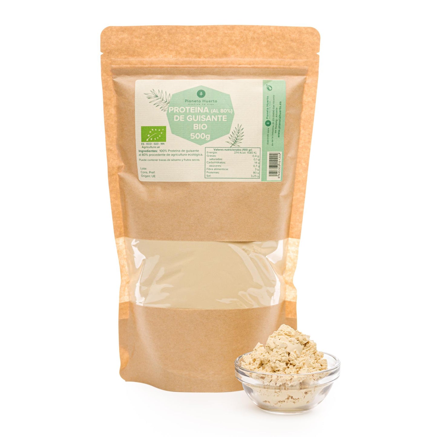 Białko grochu 80% ECO Planeta Huerto 500 g