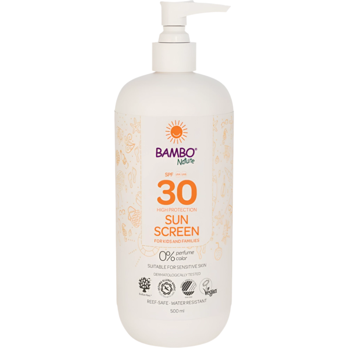 Solskyddskräm för barn SPF30 Bambo Nature 500 ml